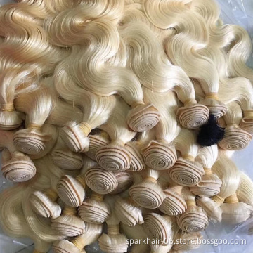 613 Blonde Virgin Human Hair 613 Cuticle Aligned Hair Bundles With Frontal Blonde Virgin Human Hair 613 Bundles With Closure